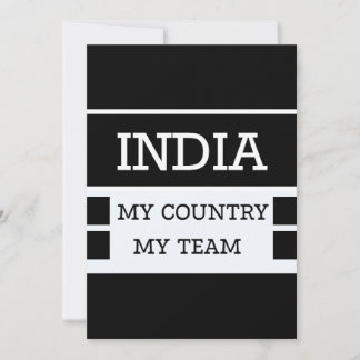Invitation Inde Mon Pays Mon Équipe Concept
