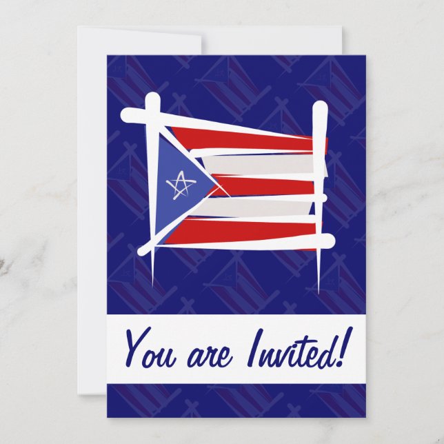 Invitation Indicateur de pinceau Porto Rico (Devant)