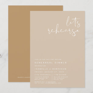 Invitation INDIE Boho Earth Toned Beige Reply Dinner