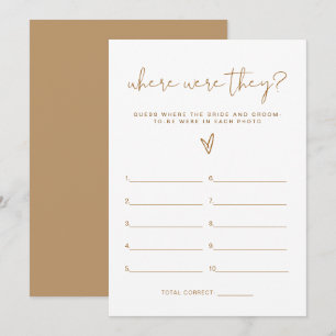Invitation INDIE Boho Où Étaient-Ils Fête des mariées Jeu