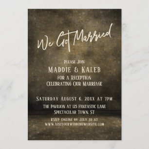 Invitation Industriel Nous Avons Marié Mariage Réception De M
