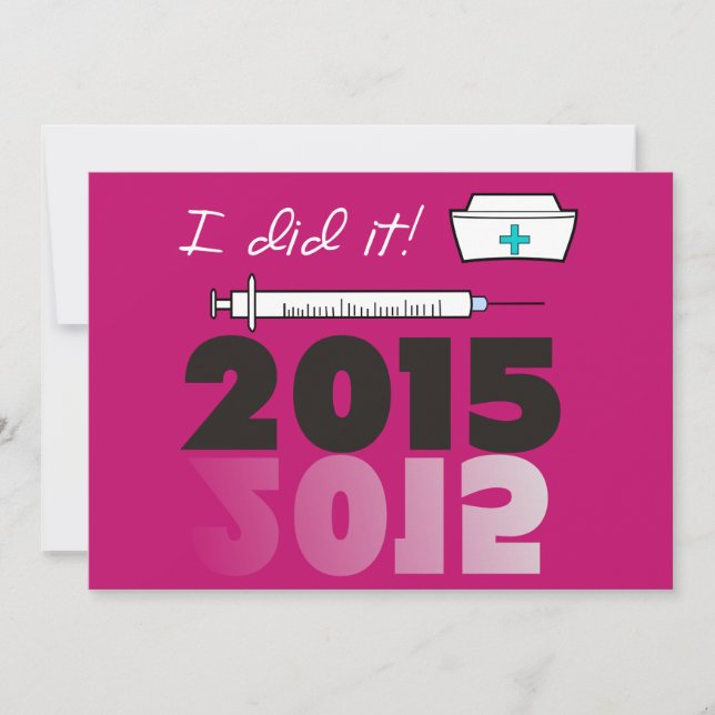 Invitation Infirmière Casquette de la fête de graduation #2 (Devant)