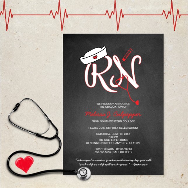 Invitation infirmière de la RN cérémonie de remise des diplôm (Créateur téléchargé)