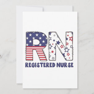 Invitation Infirmière diplômée RN 4 juillet Subtile Américain