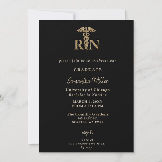 Invitation Infirmière inscrite à la RN Licence de photographi (Devant)