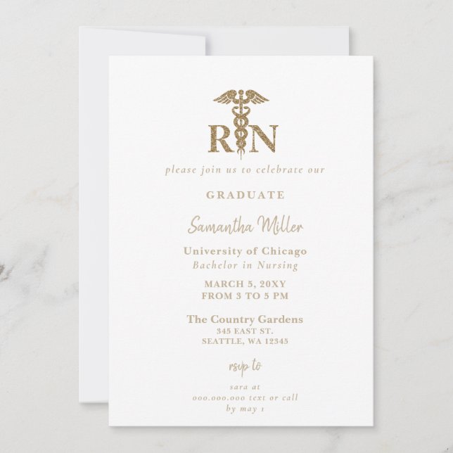 Invitation Infirmière inscrite à la RN Licence de photographi (Devant)