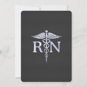 Invitation Infirmière inscrite RN Caduceus Snakes