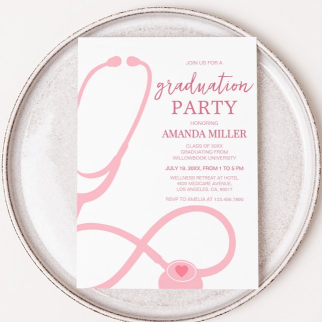 Invitation Infirmière Médicale de la fête de graduation Invit (Nurse Graduation Party Invitation)