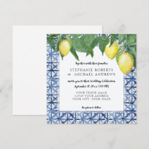 Invitation Influence asiatique Shibori X Motif avec Branche d