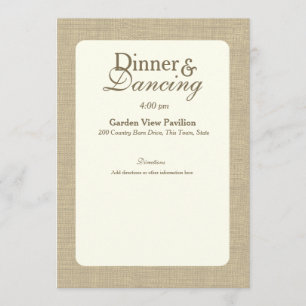 Invitation Informations élégantes sur le Mariage campagnard