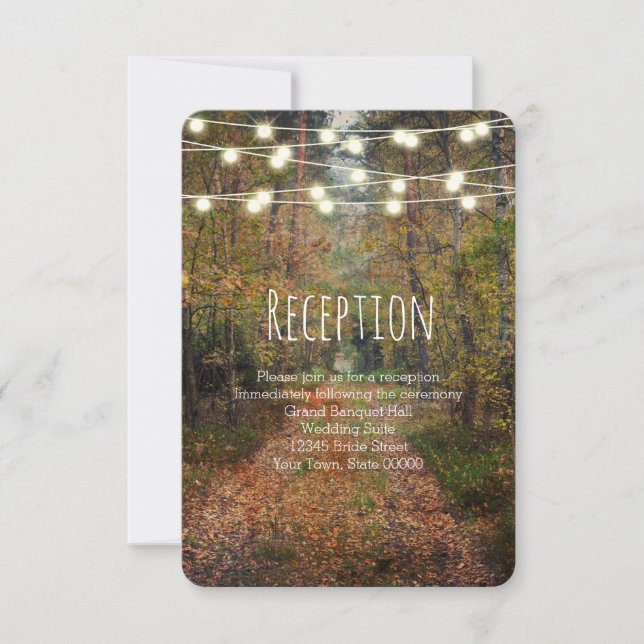 Invitation Informations sur la réception de mariage du chemin (Devant)