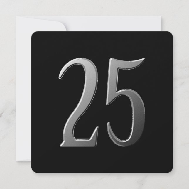 Invitation Informations sur le 25e anniversaire au verso  (Devant)