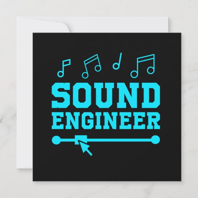 Invitation Ingénieur du son Ingénieur audio Profession musica (Devant)