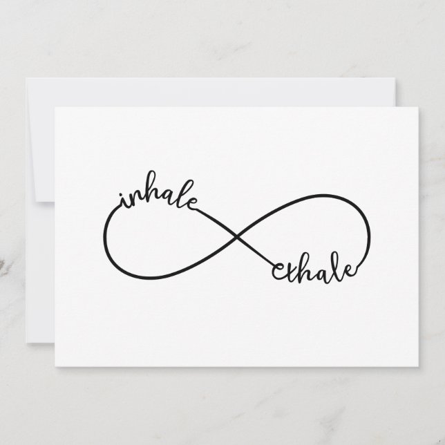 Invitation Inhale, exhale, signe infini (Devant)