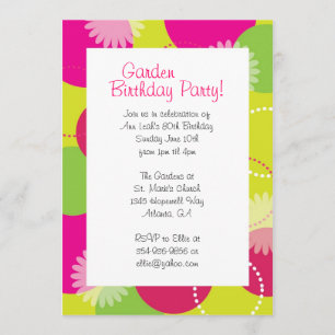 Invitation Inivence des fleurs du jardin