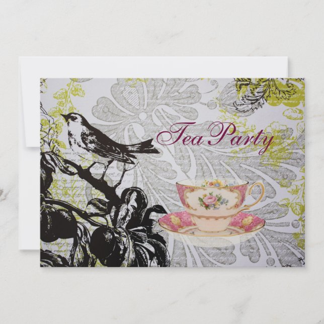 Invitation Inséparable Boho Chic fête de thé de la douche nup (Devant)