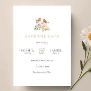 Invitation Inséparables classiques simples enregistrer l'invi
