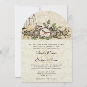 Invitation Inséparables de la cage d'oiseaux de la forêt de R