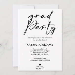 Invitation Insertion personnalisée Elégante fête minimalist