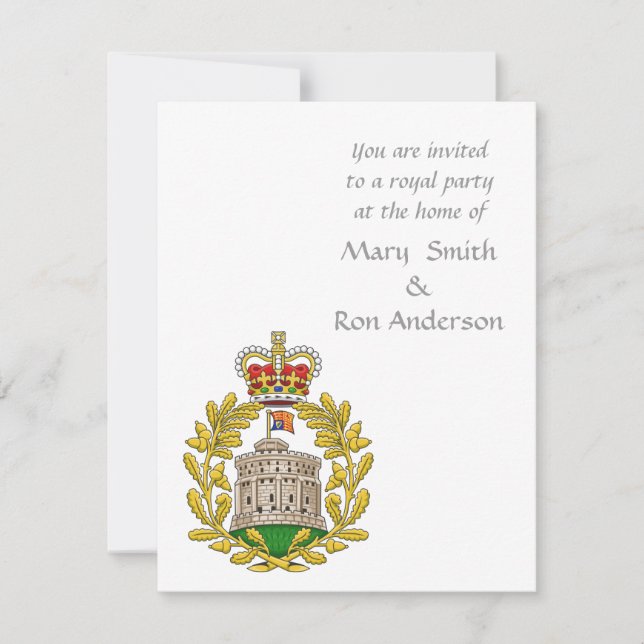 Invitation Insigne de la Chambre de Windsor (Devant)