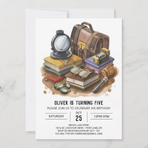 Invitation Inspecteur Mystère mignon Anniversaire