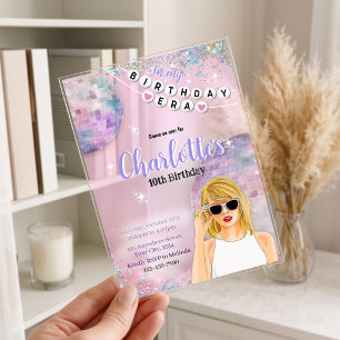 Invitation inspirée de l'ERA d'anniversaire swift
