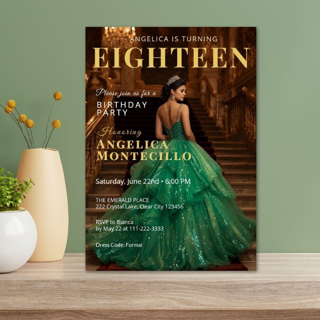 Invitation inspirée par Emerald et Gold Magazine (Créateur téléchargé)