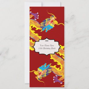 Invitation inspirée par le dragon chinois