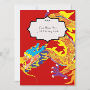 Invitation inspirée par le dragon chinois
