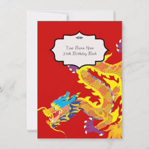 Invitation inspirée par le dragon chinois