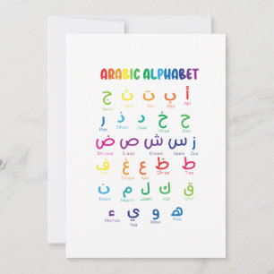 Invitation Inspirer l'apprentissage de l'arabe : Beau Alphabe