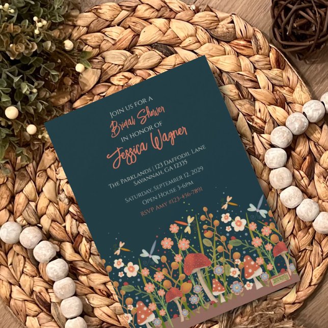 Invitation Inspirivité florale et libellule Jolie nuptiale (Créateur téléchargé)