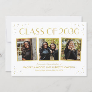 Invitation Instantanés amusants Editable Color Graduation Inv