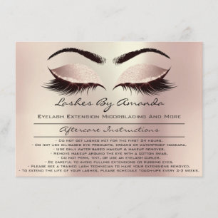 Invitation Instructions pour les soins postérieurs Pink Rose 