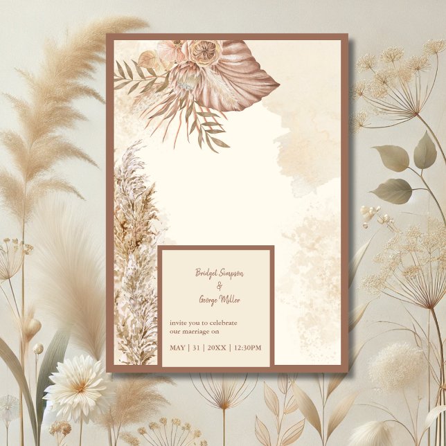 Invitation intemporelle Moderne Chic Mariage Élégance (Créateur téléchargé)