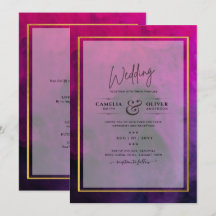 Intense Magenta Plum Purple Encre Mariage INVITE