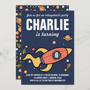 Invitation Intergalactique / Rocket Anniversaire Fête Invitat