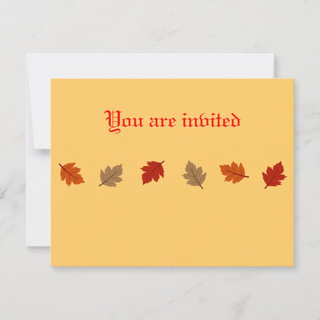 Invitation Invasions de feuilles d'automne (Devant)