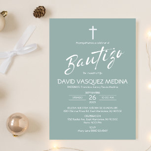Invitation Invitacion Bautizo Simple Pastel Couleurs Baptême