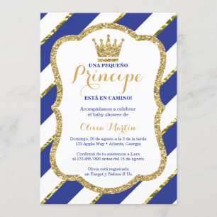 Invitation Invitación de Baby shower para un príncipe
