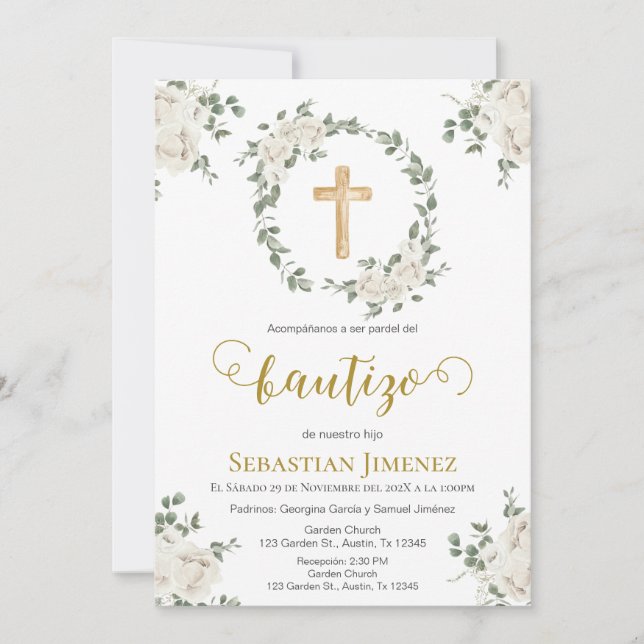 Invitation Invitación de bautizo en español (Devant)
