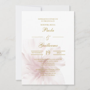 Invitation Invitación de boda con flor blanca