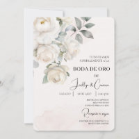 Invitación de boda de oro