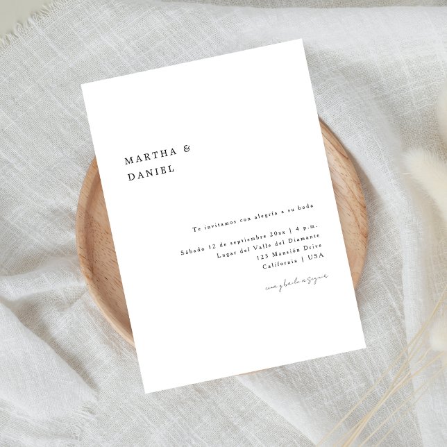 Invitation invitación de boda elegante | Mariage espagnol (Créateur téléchargé)