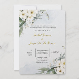 Invitation Invitacion de boda en espanol con flanca