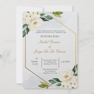 Invitation Invitacion de boda en espanol con flanca