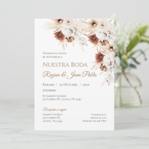 Invitation Invitación de Boho a la boda española