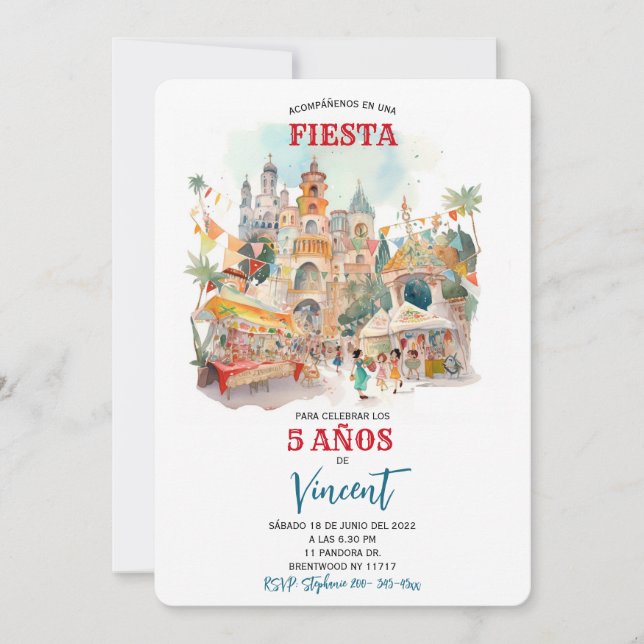 Invitation Invitación de Fiesta 40 Años Mujer (Devant)