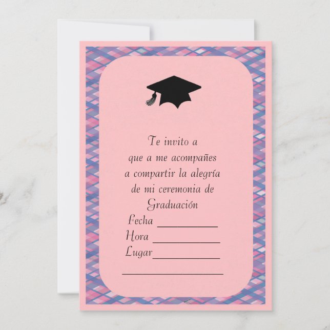Invitation Invitacion de Graduacion (Devant)