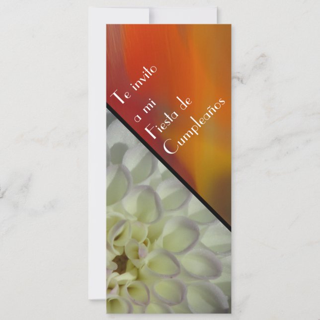 Invitation Invitación - Fiesta de Cumpleaños - Dalia Blanca (Devant)